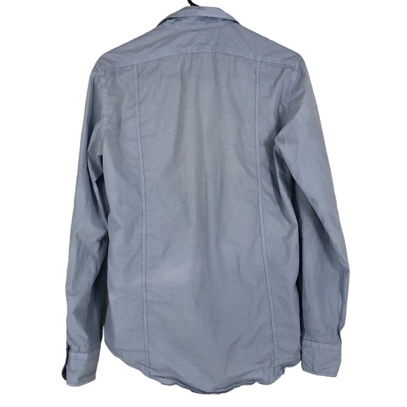 Zara Man Lightwash Blue Cotton Button Up Shirt w/Extra Buttons SZ Sm - Picture 2 of 7